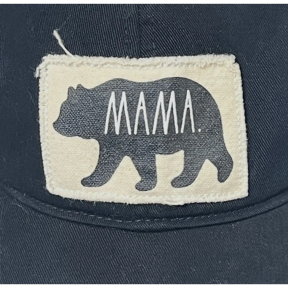 Rae Dunn Mama Bear Baseball Womens Cap‎ Black Slideback Adjustable Hat Bear